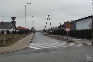 Budowa ulic Słonecznej i Akacjowej w Strykowie, po wykonaniu prac budowlanych