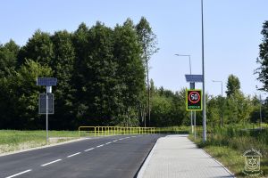 Odbiór III etapu budowy drogi łączącej DW 708 z drogą powiatową w Smolicach przez most na rzece Moszczenicy.