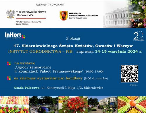 Plakat informacyjny, Instytut Ogrodnictwa – Państwowy Instytut Badawczy w Skierniewicach