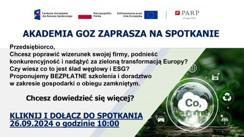 Zaproszenie na szkolenie w ramach Akademii GOZ