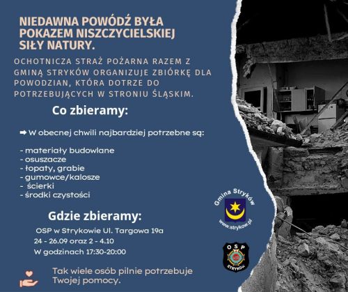 Kontynuacja zbiórki dla powodzian