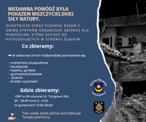 Zbiórka darów na terenie gminy Stryków