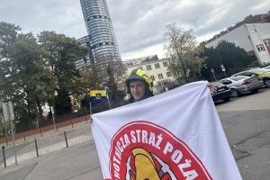 Druh OSP KSRG Dawid Borkowski, dzień po udziale w Sky Tower Run 2024