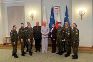 Kadeci ZS Nr 1 w Bratoszewicach z wizytą u Pierwszej Damy