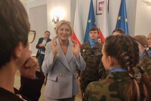 Kadeci ZS Nr 1 w Bratoszewicach z wizytą u Pierwszej Damy