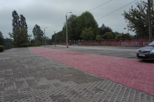Budowa parkingu przy ul. Legionów, po wykonaniu prac budowlanych