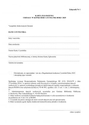 Konkurs na Czytelnika Roku 2025