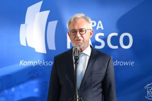 Uroczystość wmurowania kamienia węgielnego pod centrum hurtowo-dystrybucyjne Grupy Hasco w Sosnowcu k. Strykowa