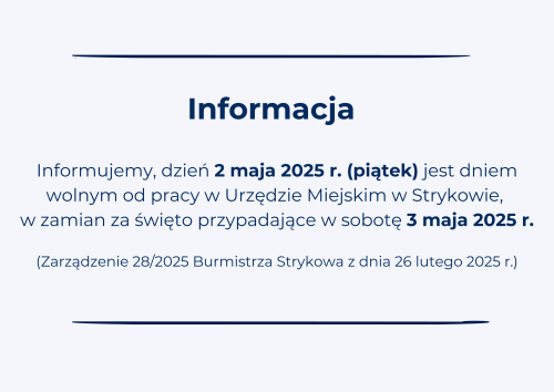 Informacja o pracy UM w Strykowie