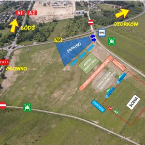Mapka z terenem imprezy masowej