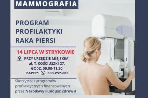 Bezpłatne badania mammograficzne - 14 lipca 2025 r.