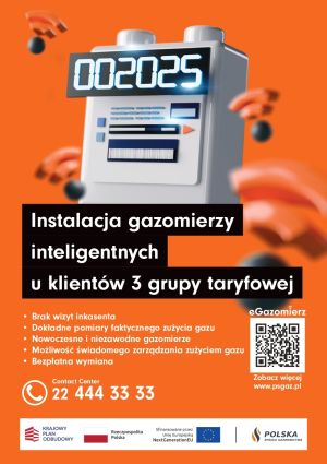 Projekt wymiany gazomierzy u klientów 3 grupy taryfowej - eGazomierz