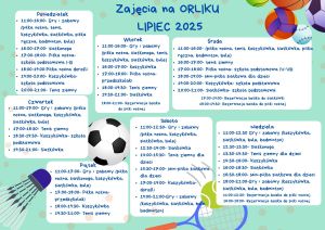 Zajęcia na orliku - lipiec 2025