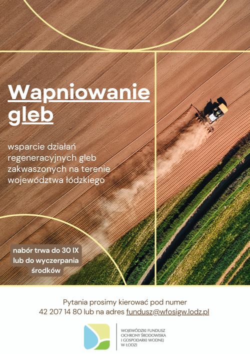 Przedłużenie terminu naboru wniosków w ramach Programu Priorytetowego "Wapnowanie gleb"
