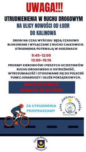 Informacja o utrudnieniu w ruchu