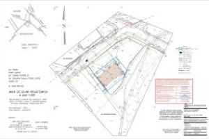 Projekt techniczny boiska wielofunkcyjnego w Niesułkowie-Kolonii, mapa do celów projektowych
