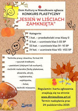 Konkurs jesień w liściach zamknęta