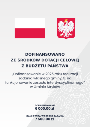 Dofinansowanie funkcjonowania zespołu interdyscyplinarnego ze środków finansowych pochodzących z rezerwy celowej budżetu...