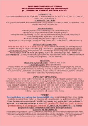 Regulamin konkursu dla KGW i innych grup stowarzyszonych