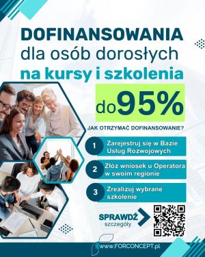 Dofinansowanie szkoleń dla osób dorosłych w ramach Bazy Usług Rozwojowych (BUR)