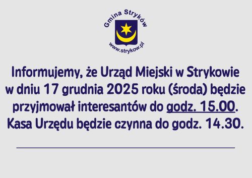 Informacja o pracy UM w Strykowie