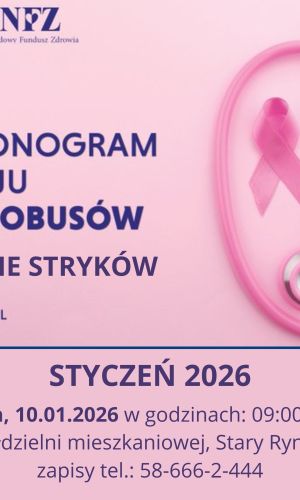Bezpłatna mammografia Stryków 10.01.2026 r.