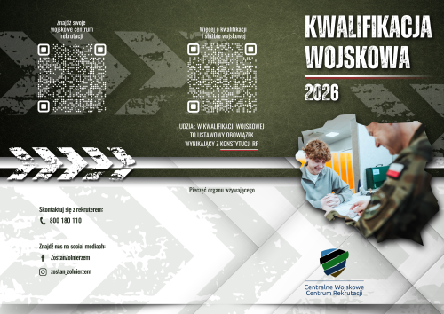 Kwalifikacja wojskowa 2026 - ulotki informacyjne
