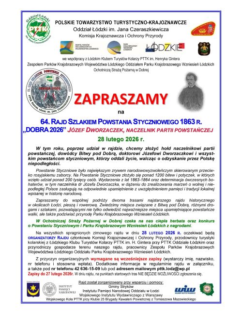 Plakat informacyjny, PTTK Oddział Łódzki im. Jana Czeraszkiewicza