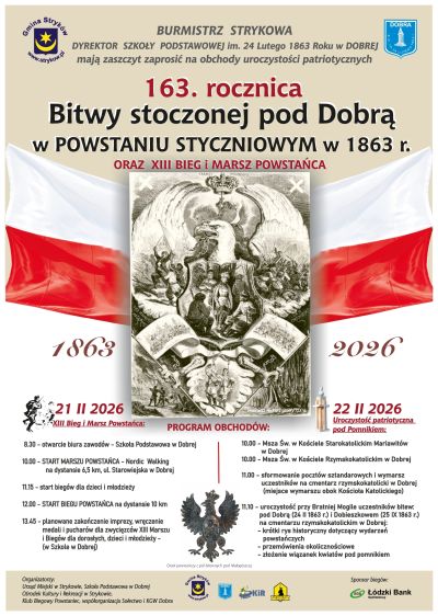 Uroczystości patriotyczne pod pomnikiem - 162. rocznicy Bitwy pod Dobrą