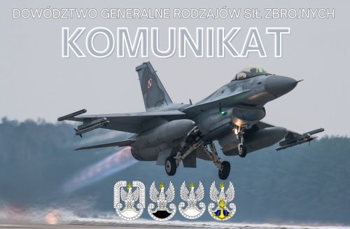 Loty naddzwiękowe - komunikat (autor zdjęcia: Piotr Wróblewski)