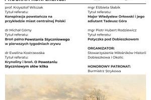 Konferencja popularnonaukowa -  Powstanie Styczniowe w okolicy Strykowa, plakat