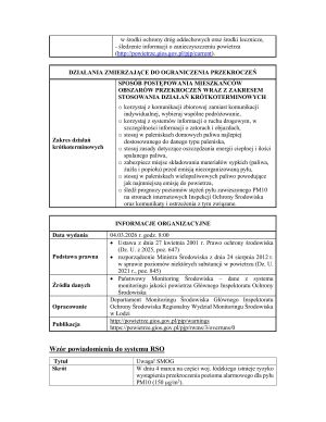 Powiadomienie o ryzyku wystąpienia przekroczenia poziomu informowania dla pyłu zawieszonego PM10 w powietrzu 4.03.2026