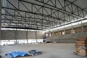 Budowa hali sportowej w ramach inwestycji Centrum Rozwoju Strykowa, marzec 2026