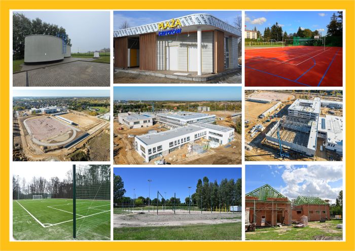 Inwestycje realizowane w Gminie Stryków - kolaż