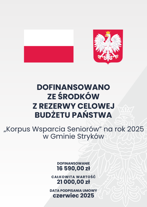 Program „Korpus Wsparcia Seniorów” na rok 2025