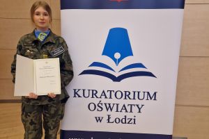 Aleksandra Binias - stypendystka Prezesa RM za wybitne osiągnięcia w nauce w roku szkolnym 2024/2025