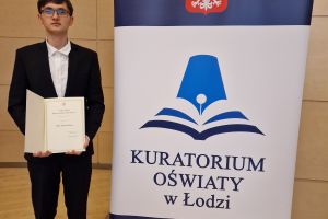 Piotr Kałuża - stypendysta Prezesa RM za wybitne osiągnięcia w nauce w roku szkolnym 2024/2025
