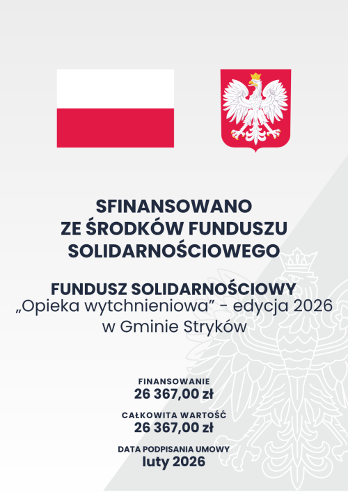 "Opieka wytchnieniowa" edycja 2026 w Gminie Stryków