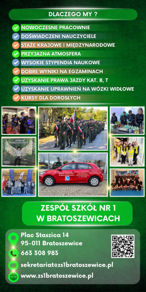 Dzień Otwarty w ZS nr 1 w Bratoszewicach 14.04.2026 r.