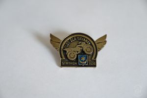 Przypinka zlotu motocyklowego dla Lilianki w Strykowie