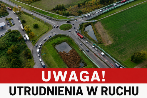 Utrudnienia w ruchu - rondo Smolice