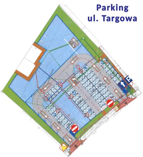 Parking przy ul. Targowej w Strykowie - nowa organizacja ruchu.