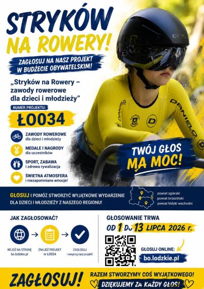 ŁO034 „Stryków na Rowery – zawody rowerowe dla dzieci i młodzieży”