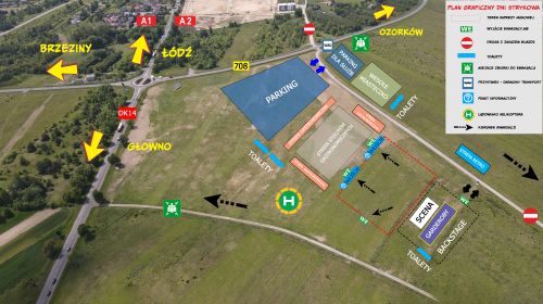 Mapka sytuacyjna terenu Dni Strykowa 2026