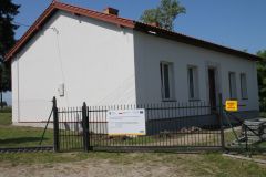 Budynek Świetlicy Wiejskiej w Woli Błędowej w trakcie termomodernizacji