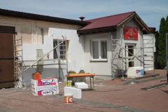 Budynek OSP w Koźlu w trakcie termomodernizacji