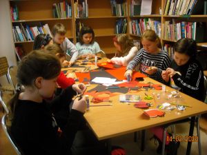 Walentynki w bibliotrewce w Niesułkowie