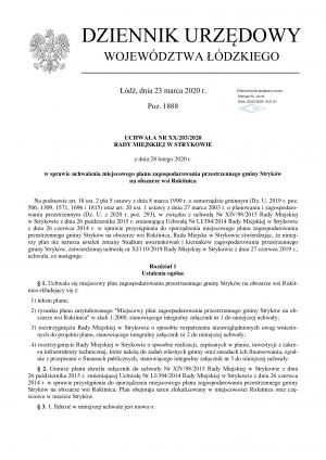 Plan zagospodarowania uchwała