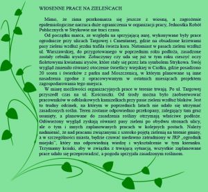 Wiosenne prace na zieleńcach_tekst