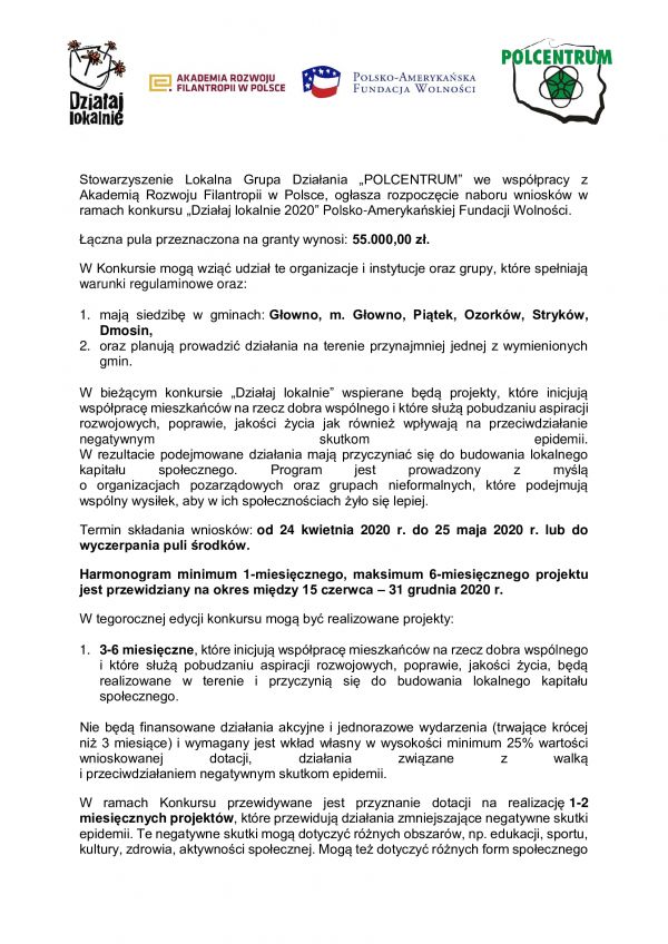 Działaj Lokalnie 2020